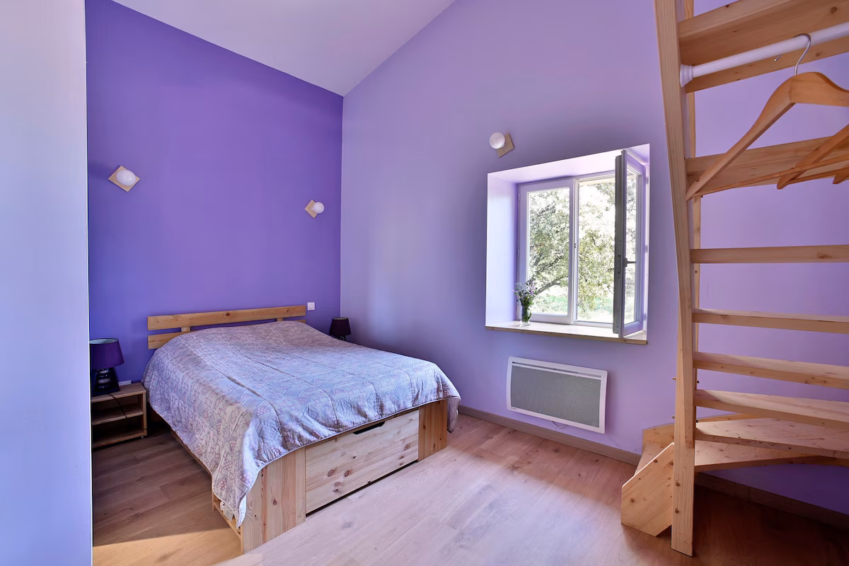 Une des trois chambres du Mas Ribaute